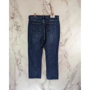 Pistola Jeans Women 31 High Rise Cropped Denim Straight Stretch Moody Button Fly